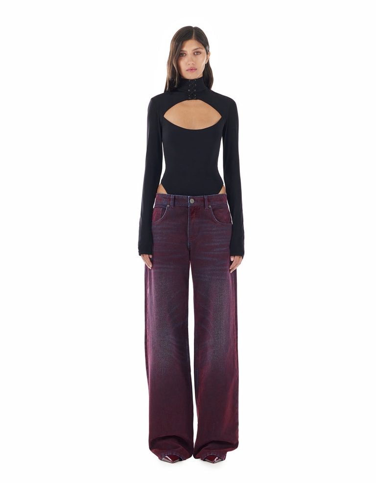 Flocky Marsala Jeans Bordo