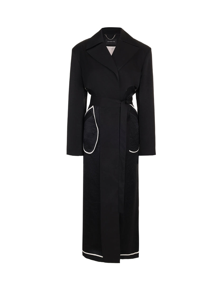 Inside Out Trench Black